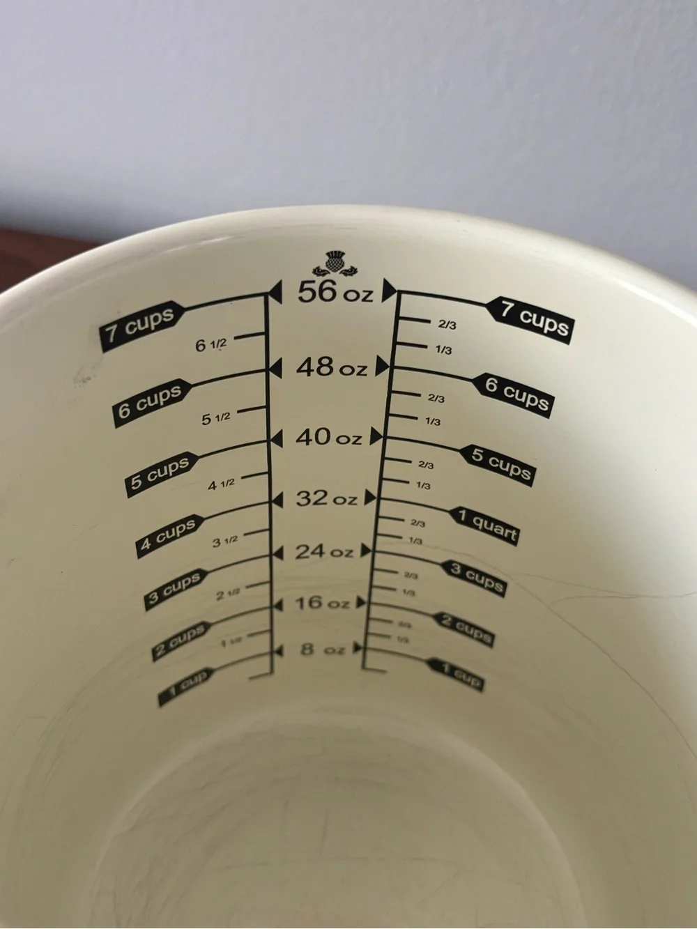 Mackenzie-Childs Courtly Check 7 Cup Measuring Cup Enamel Pitcher
